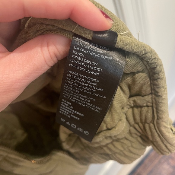 Free People Green Bomber Jacket with Diamond Quilting - Picture 4 of 5